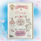 miniatura Cuadro bautizo personalizado