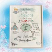 miniatura Cuadro bautizo personalizado