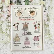 miniatura Cuadro boda personalizado