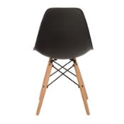 miniatura Silla estilo nórdico plástico patas de madera respaldo alto posterior Malmo