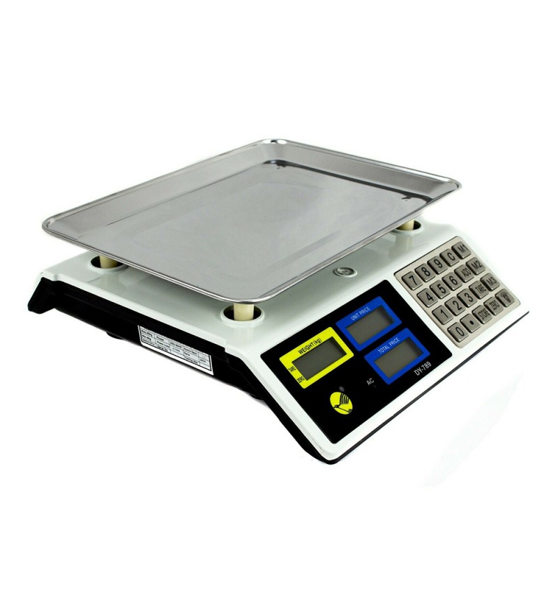 Sunning Bascula balanza comercial para pesar frutas verduras 40kg inalámbrico batería interna o corriente 220v