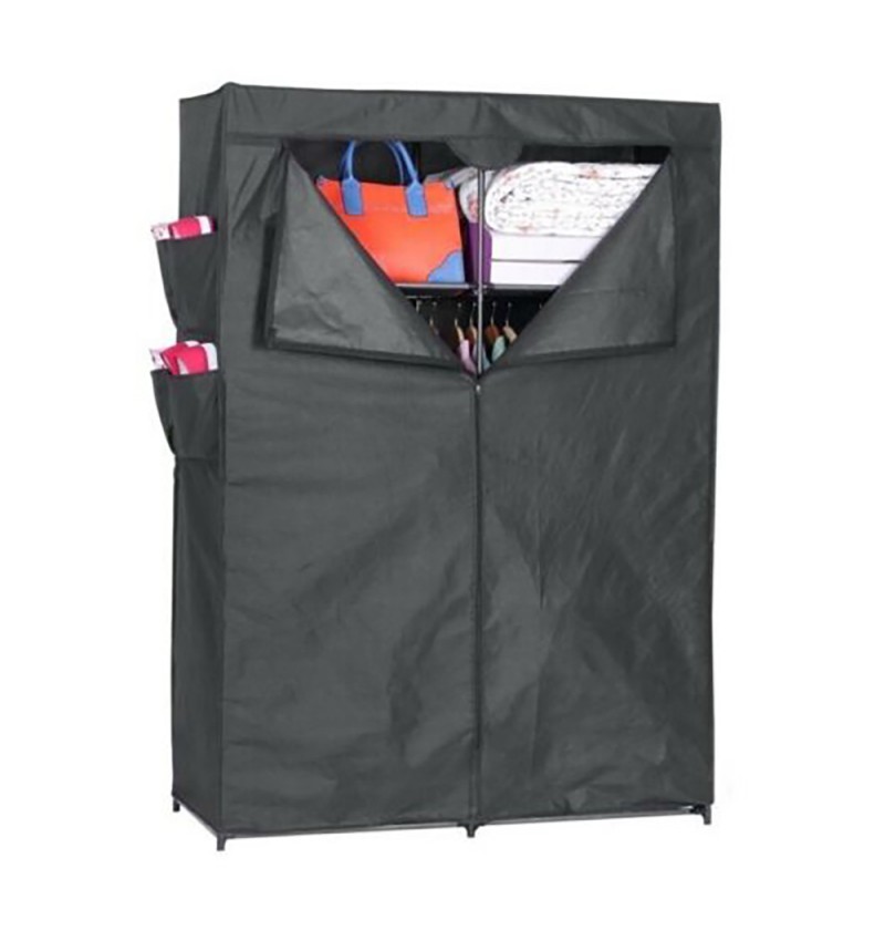 Hersig Armario de tela ropero estante lona ropa guardarropa closet Zapatos y Ropa