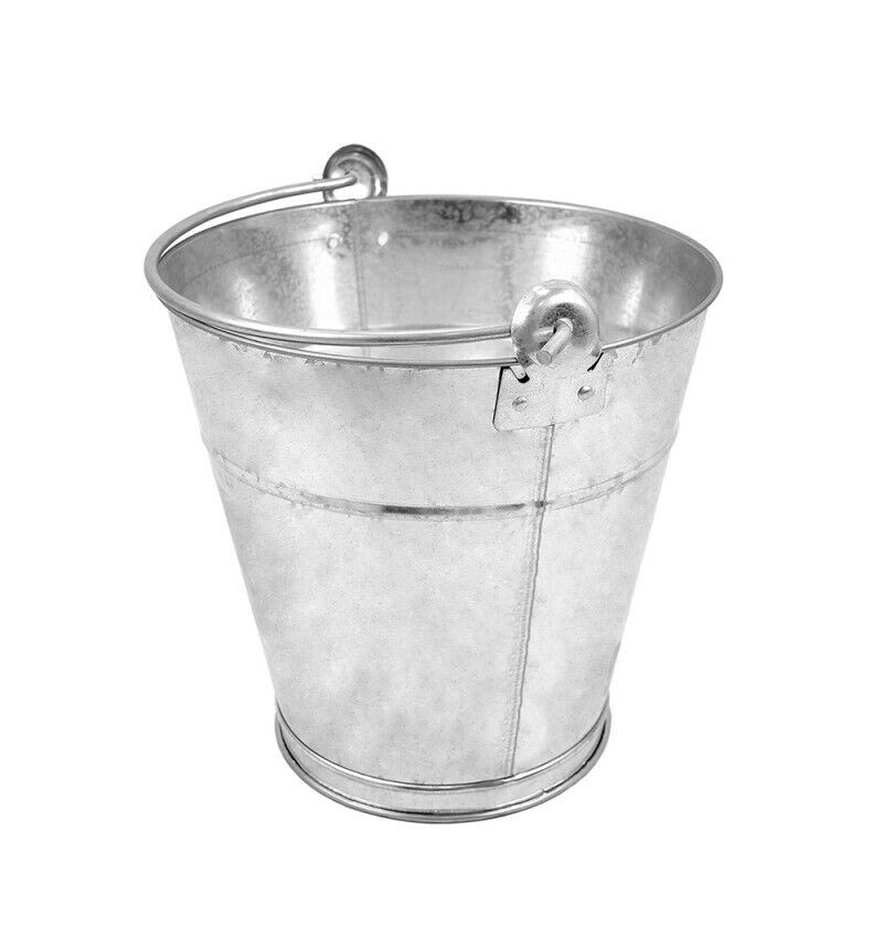 Pamex Cubo de metal galvanizado de 16 litros para trasporte de materiales o líquidos con asa