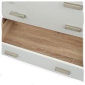 miniatura Cómoda 3 cajones color cambria blanco y guías metálicas