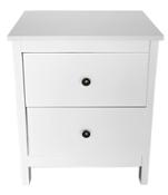 miniatura Mesita de noche 2 cajones color blanco y guías metálicas