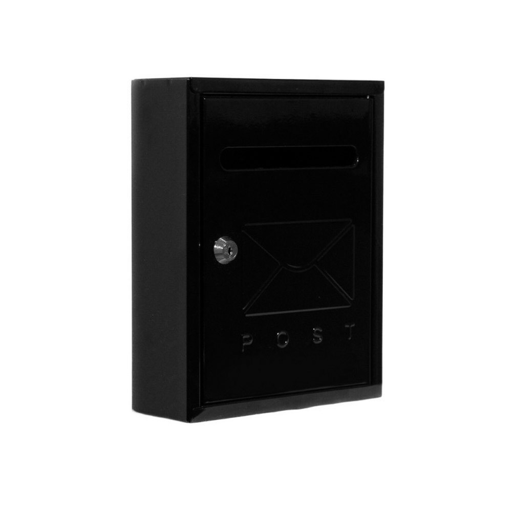 Buzón exterior SBL negro de metal para paquetería correo de pared