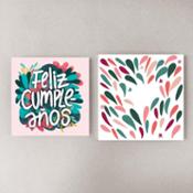 miniatura Tarjeta postal feliz cumpleaños multicolor Correos