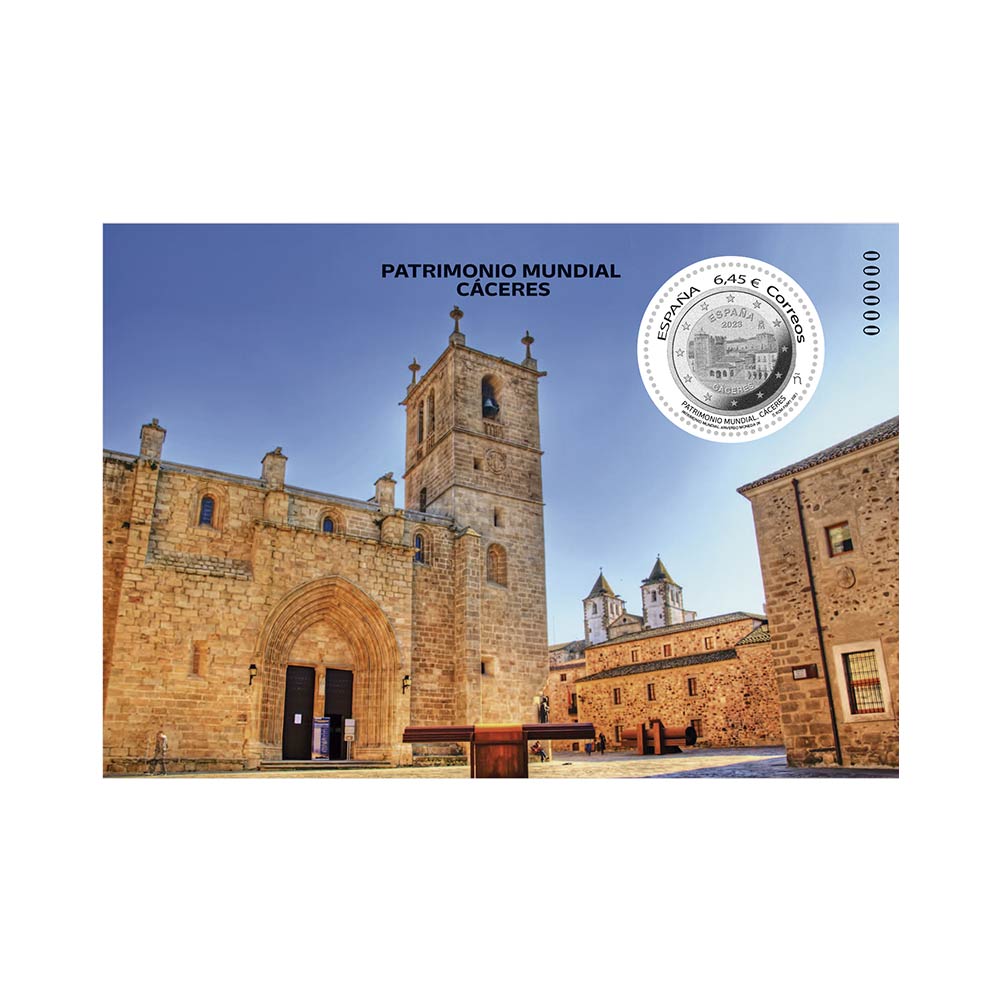 Sello Patrimonio Mundial Cáceres Correos para coleccionar