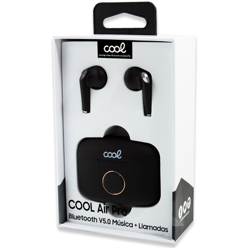 Cool Accesorios Auriculares Stereo Bluetooth Dual Pod Earbuds Lcd COOL AIR PRO Negro