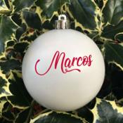 miniatura Pack bolas navidad blancas personalizadas