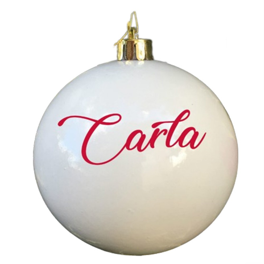 Pack bolas navidad blancas personalizadas