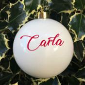 miniatura Pack bolas navidad blancas personalizadas