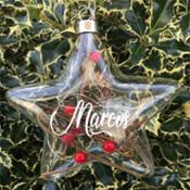 miniatura Estrella de vidrio led personalizada