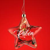 miniatura Estrella de vidrio led personalizada