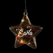 miniatura Estrella de vidrio led personalizada