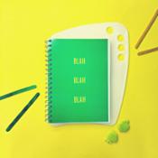 miniatura Cuaderno mariposa Blah Blah Blah Correos color verde