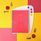 miniatura Cuaderno mariposa Notes Correos color rosa