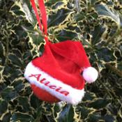 miniatura Bola navidad Gorro Papá Noel personalizada 2
