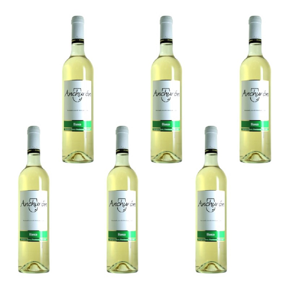 Caja de 6 botellas de vino blanco de 75 cl
