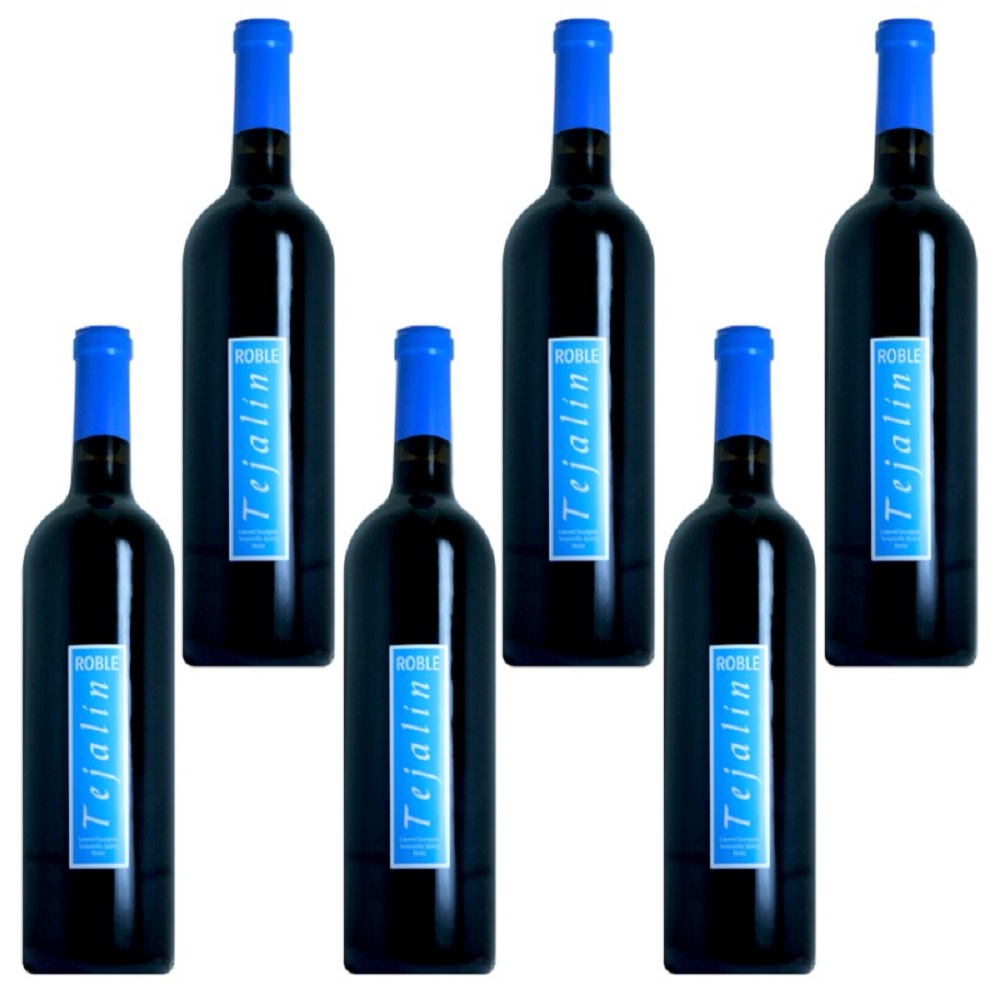 Caja de 6 botellas de vino tinto roble de 75 cl