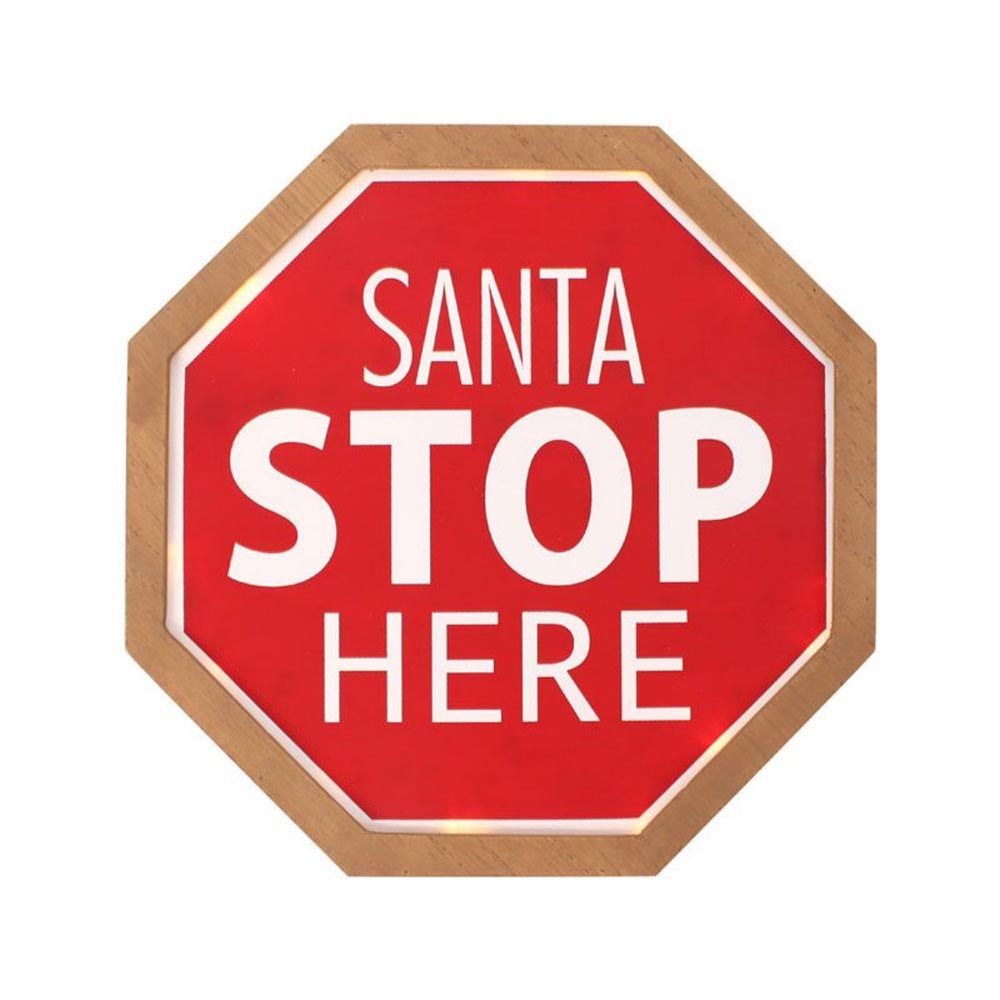Decoración luminosa Navidad Stop Santa