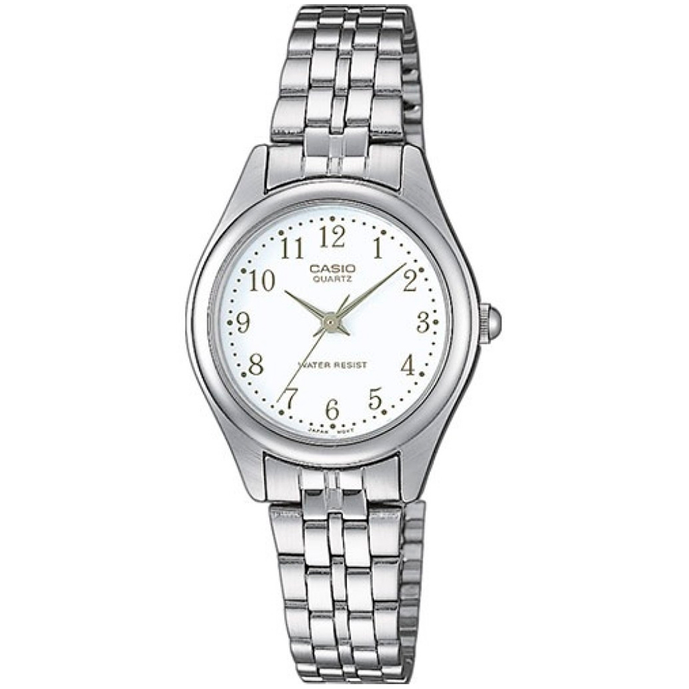 CASIO Casio  Ltp-1129pa-7bef Reloj De Pulsera Analógico Para Mujer Color Plateado