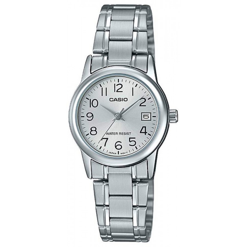 CASIO Casio  Ltp-v002d-7b Reloj De Pulsera Analógico Para Mujer Color Plateado