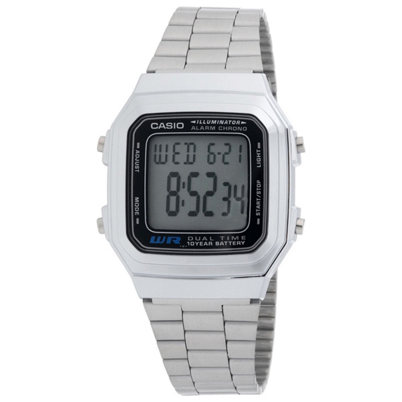 CASIO Casio  A-178wea-1adf Reloj De Pulsera Digital Para Unisex Color Plateado