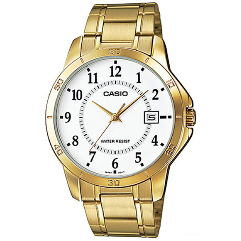 CASIO Casio  Mtp-v004g-7b Reloj De Pulsera Analógico Para Hombre Color Dorado
