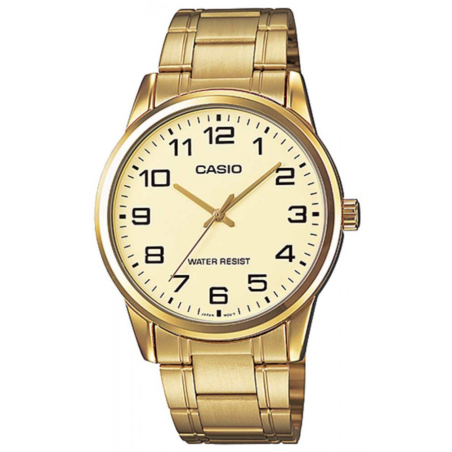 CASIO Casio  Mtp-v001g-9b Reloj De Pulsera Analógico Para Hombre Color Dorado