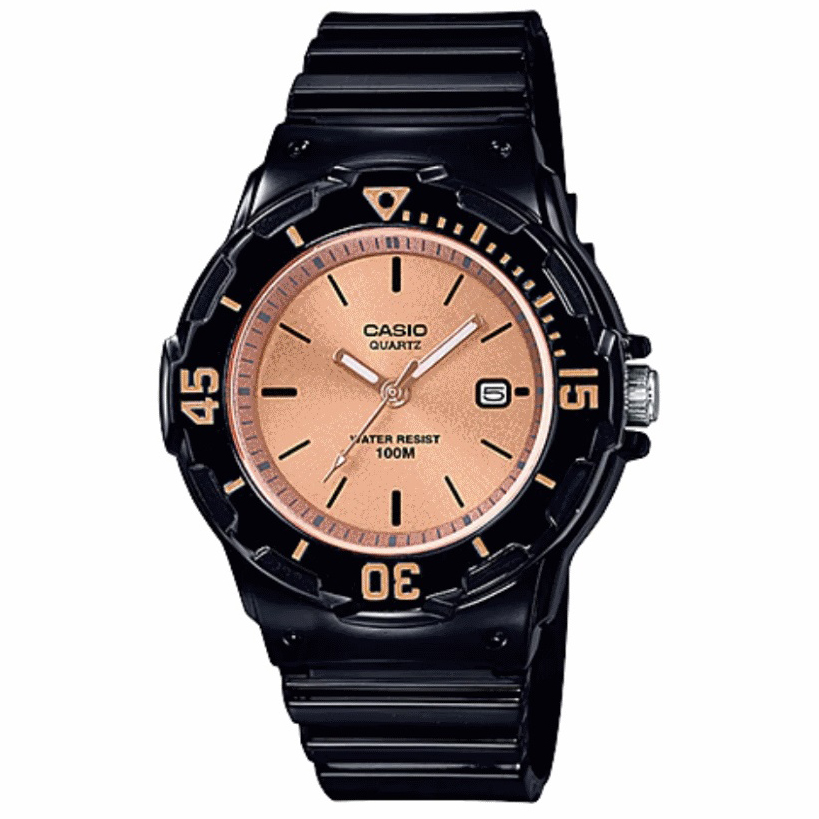 CASIO Casio  Lrw-200h-9e2vdf Reloj De Pulsera Analógico Para Mujer Color Bronze