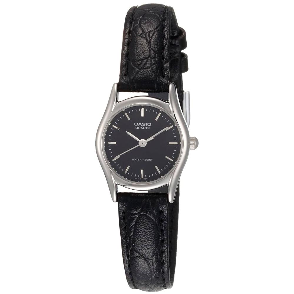 CASIO Casio  Ltp-1094e-1ardf Reloj De Pulsera Analógico Para Mujer Color Negro