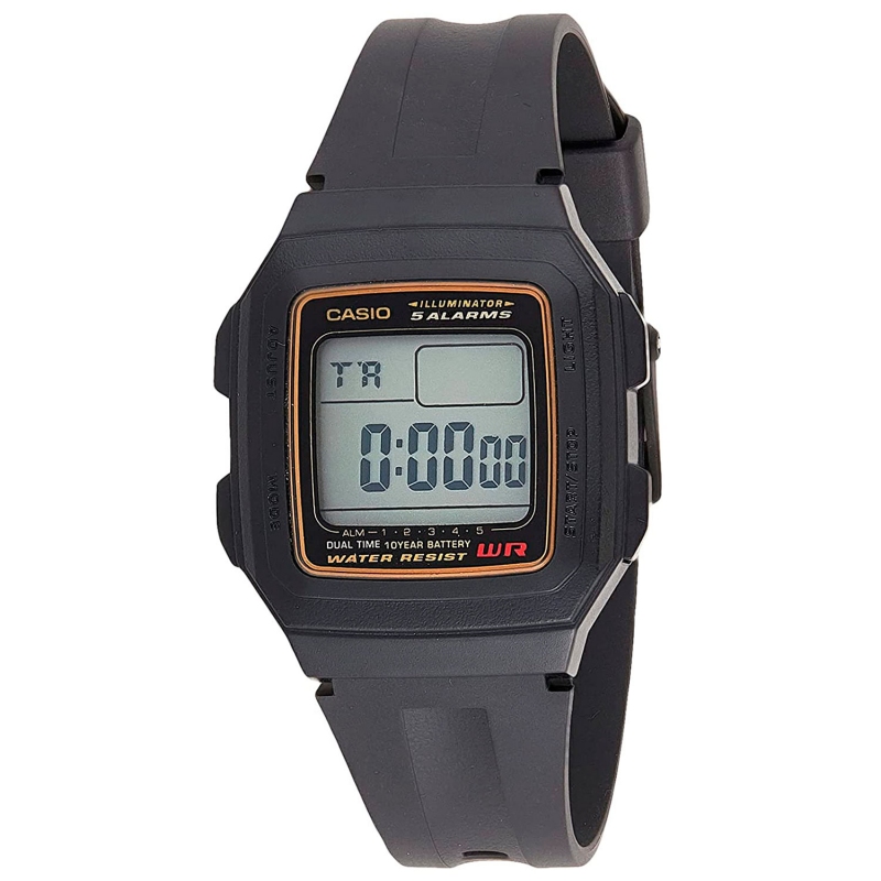 CASIO Casio Collection F-201wa-9adf Reloj De Pulsera Digital Para Unisex Color Negro