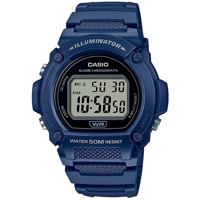 CASIO Casio Youth W-219h-2avcf Reloj De Pulsera Digital Para Hombre Color Azul