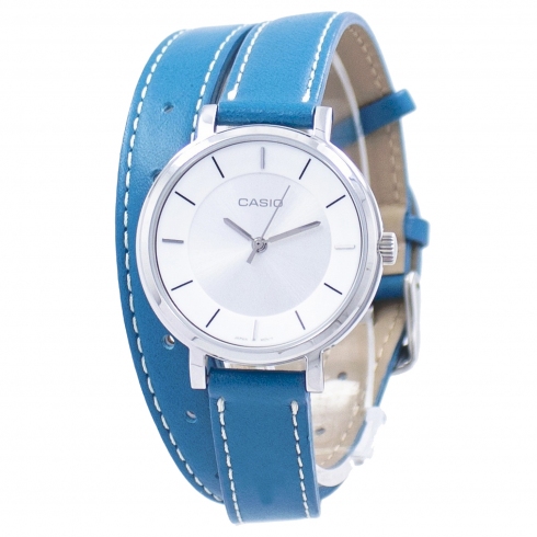 CASIO Casio  Ltp-e143dbl-3adr Reloj De Pulsera Analógico Para Mujer Color Azul
