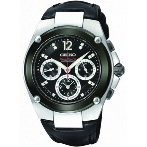 Seiko Seiko Sportura Srw899p1 Reloj De Pulsera Analógico Para Mujer Color Negro