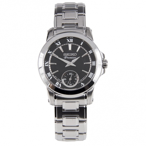Seiko Seiko Premier Srkz67p1 Reloj De Pulsera Analógico Para Mujer Color Negro