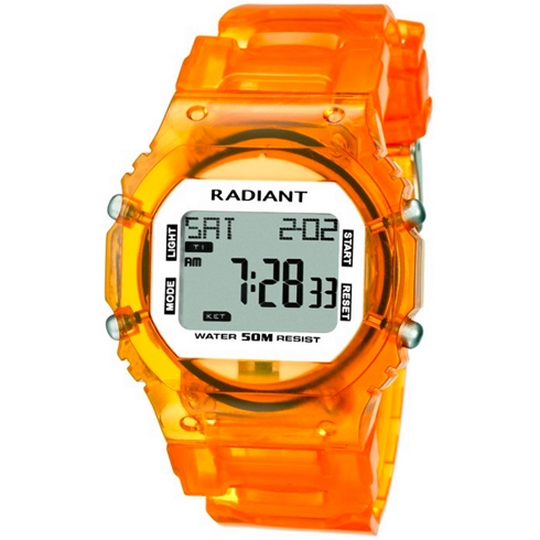 Radiant Radiant New Rainbow Ra-121602 Reloj De Pulsera Digital Para Unisex Color Naranja