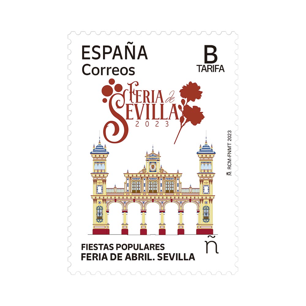 Sello Fiestas populares. Feria de abril. Sevilla Correos