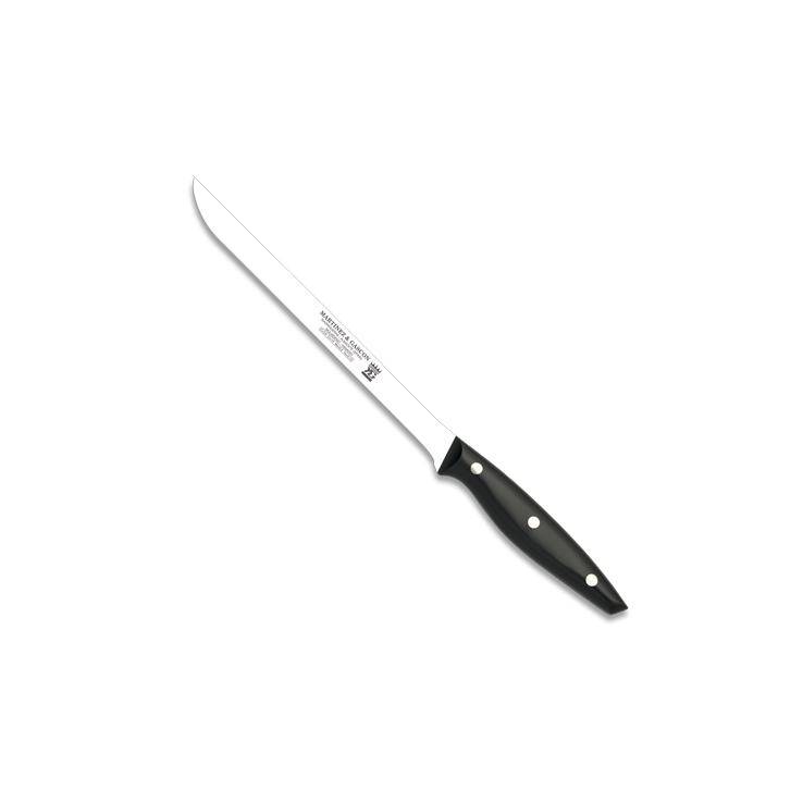 Cuchillo jamonero 23cm mango pom negro - Serie Monaco