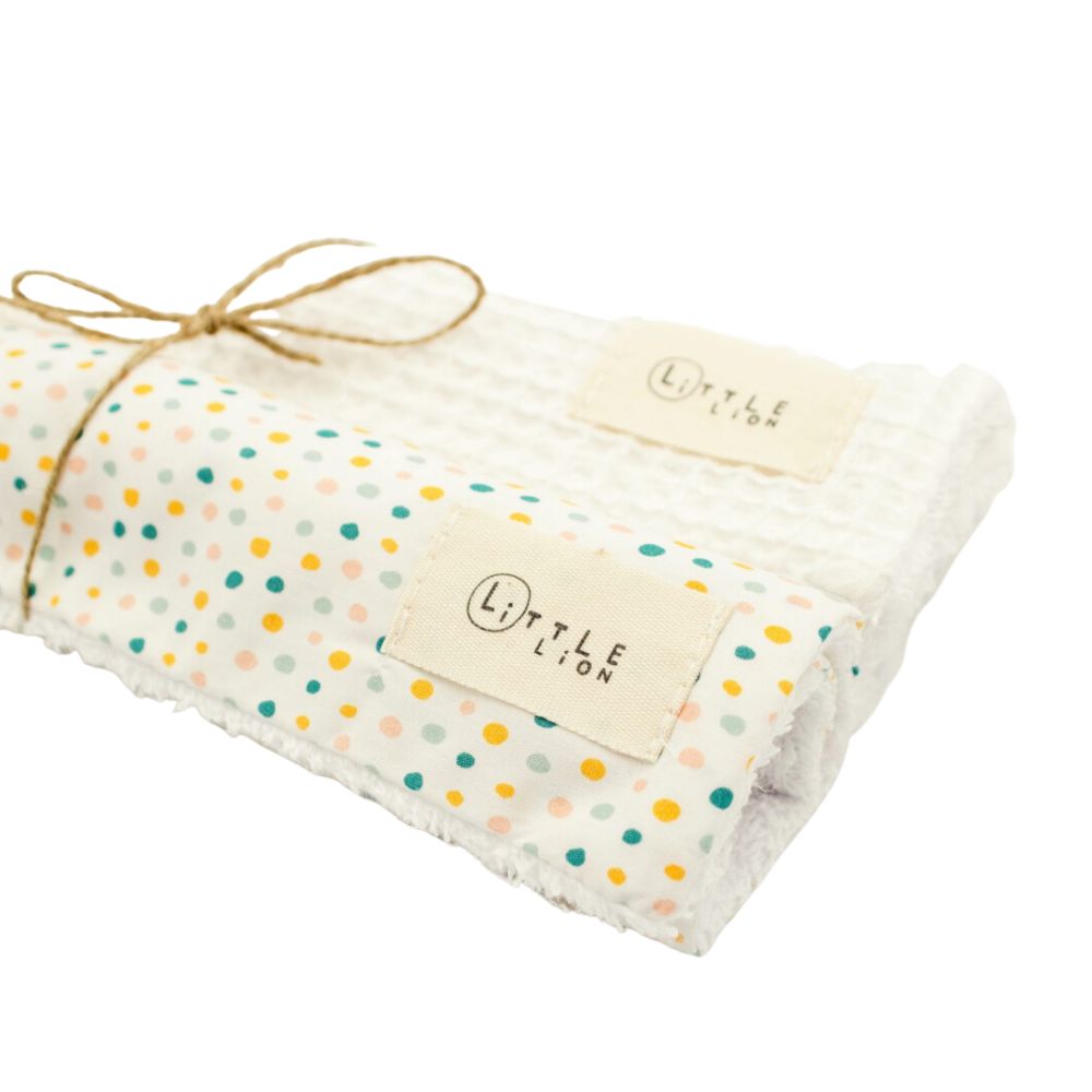 Little Lion Barcelona Set 2 toallas 25x25cm Pure Topito + Waffle