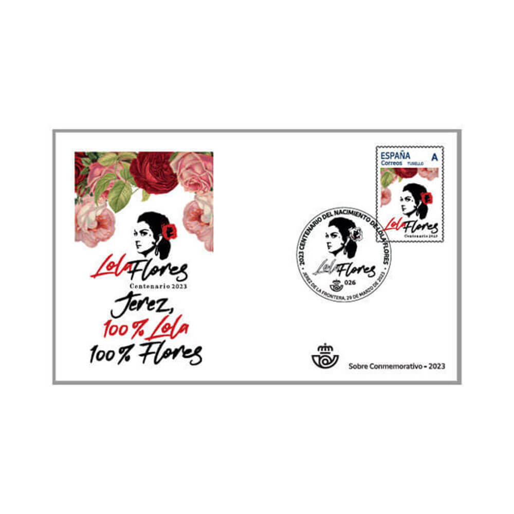 Sobre primer día Lola Flores Correos