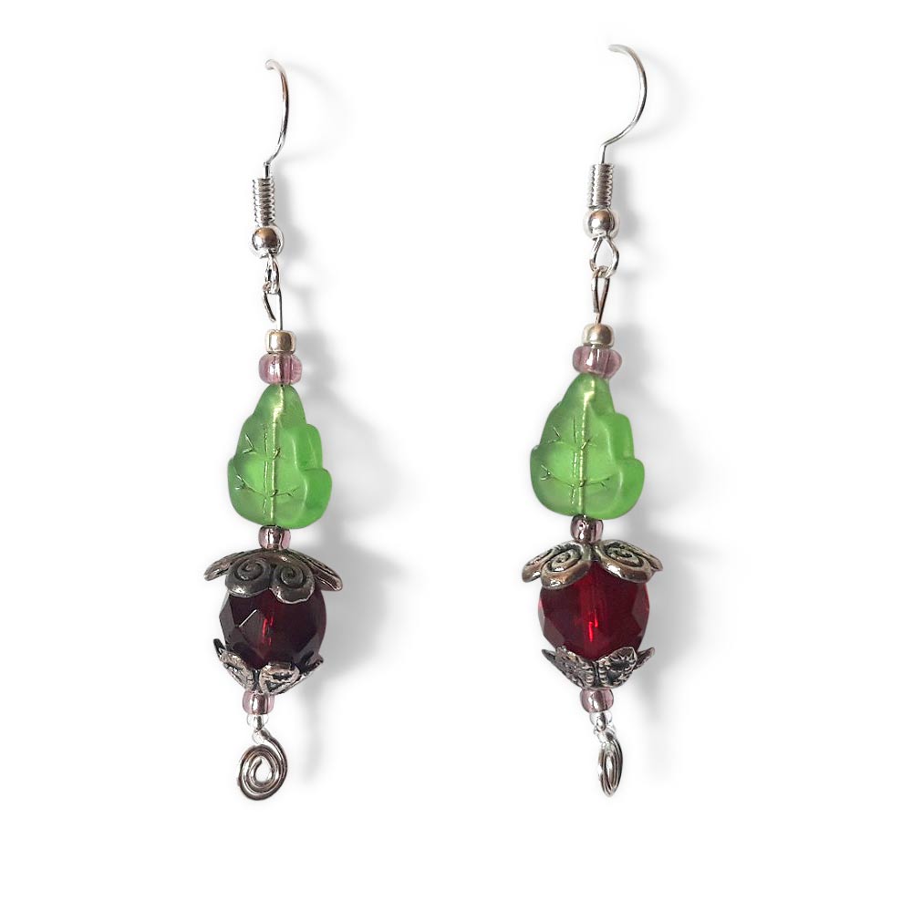 Pendientes Colección Cristal de Bohemia Frutos del Bosque