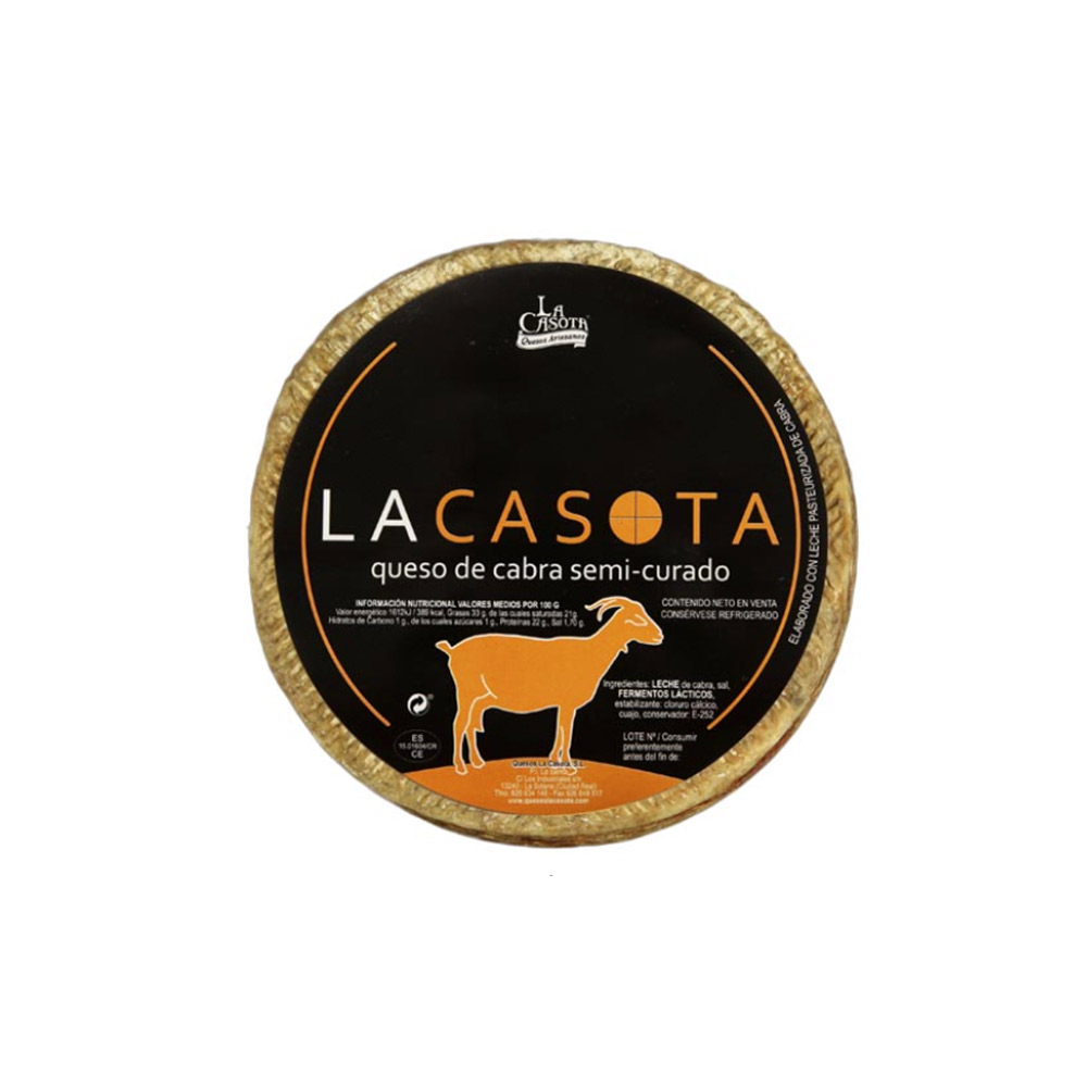 Ibéricos a Domicilio Gourmet Queso de Cabra Semicurado de 2.5 kg.