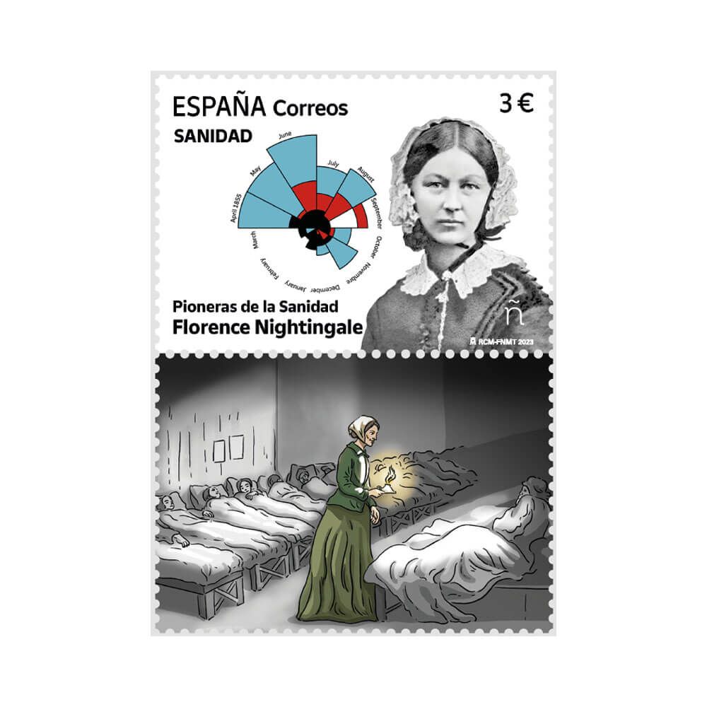 Sello Sanidad. Pioneras de la sanidad. Florence Nightingale Correos