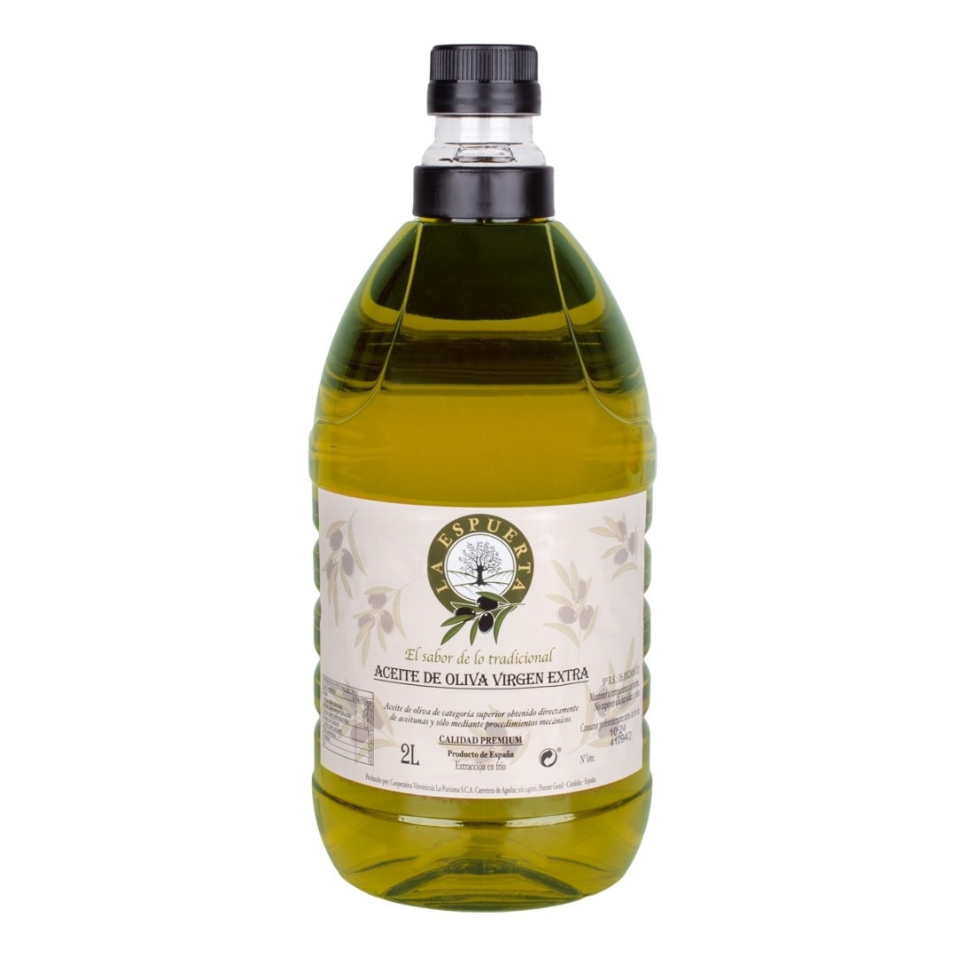Aceite de Oliva Virgen Extra Filtrado “La Espuerta” Cosecha 2023-2024 (Calidad Premium) Garrafa Pet 2 Litros - Caja 6 Unidades