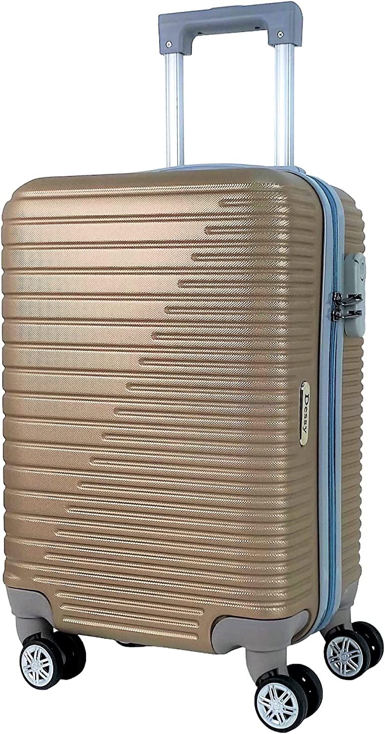 Coshano Maleta para Cabina rigida 4 Ruedas 360º giratorias Color Oro (53x34x20cm)