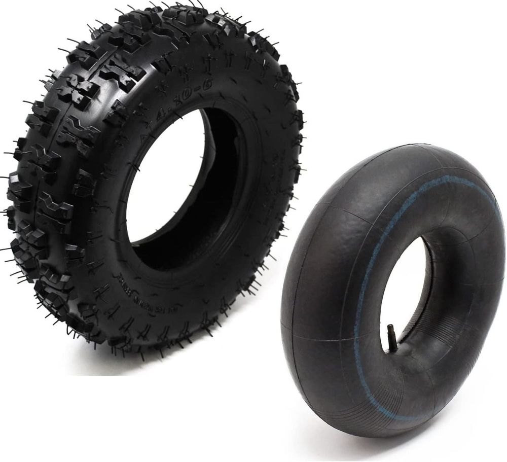 Ded NEUMÁTICO DELANTERO CUBIERTA  DE GOMA CON CÁMARA DE AIRE MINI QUAD 4x10-6
