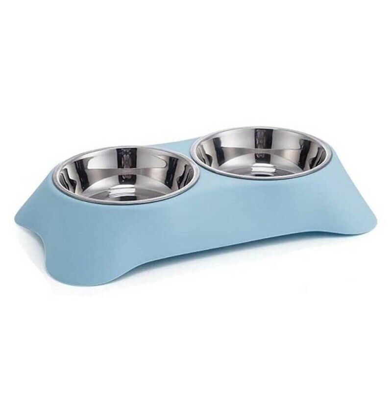 MELIDACOSTA Comedero doble para mascotas de plástico