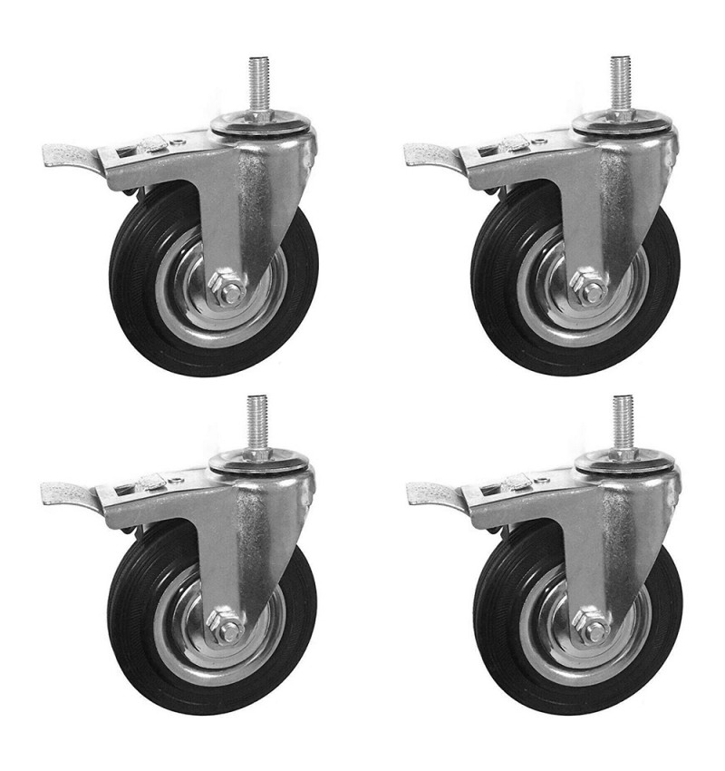 Coshano Ruedas giratorias freno 5" 125/37.5-50 4 ruedas